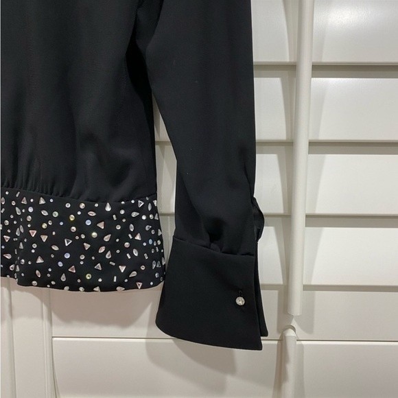 Vintage Jiki Monet-Carlo Creations Blouse with crystals. Medium US/ FR 38 - Picture 5 of 7